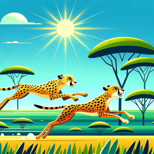 Charming Cheetah Chase DIY Paint By Diamonds