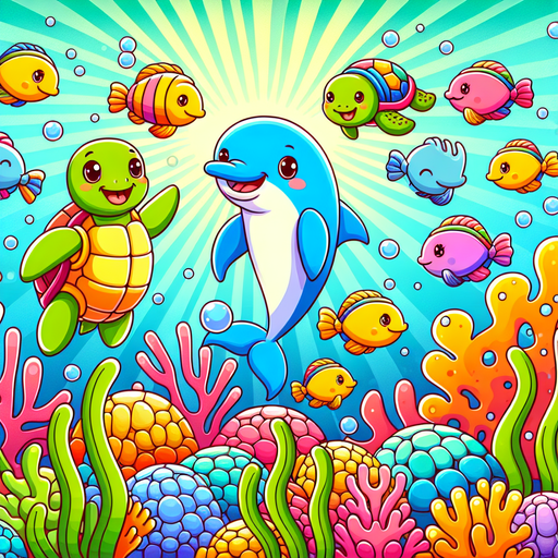 Colorful Ocean Life Paint By Diamonds Kits