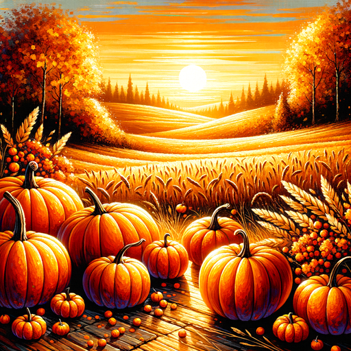 Pumpkin Harvest Painting Diamond Kit