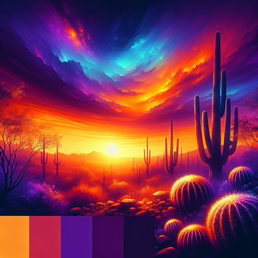 Charming Desert Sunset Painting By Diamonds Kit