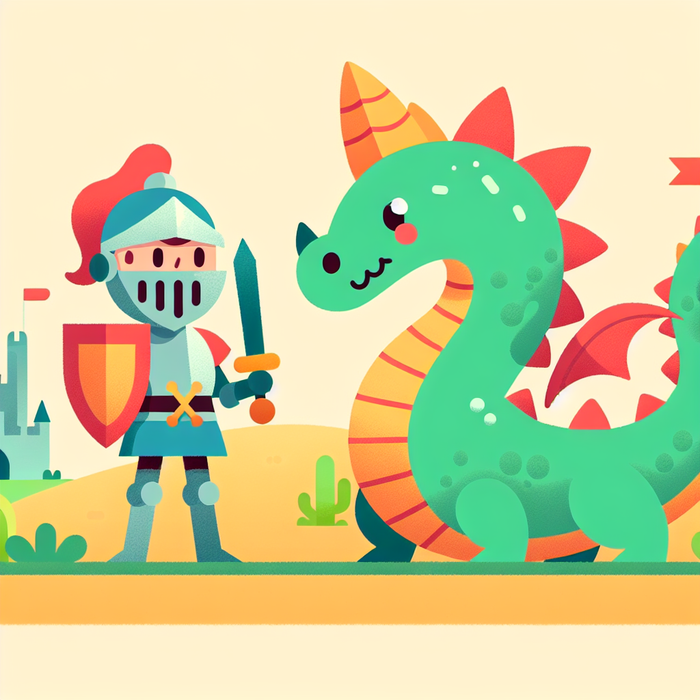 Knight And The Friendly Dragon Diamonded Painting Kits