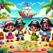 Adventure On Pirate Island Paint By Diamonds Kits