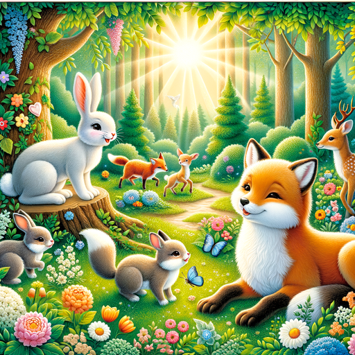 Cute Woodland Creatures Paint By Diamonds Art