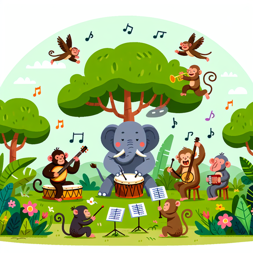 Joyful Jungle Music Paint By Diamonds