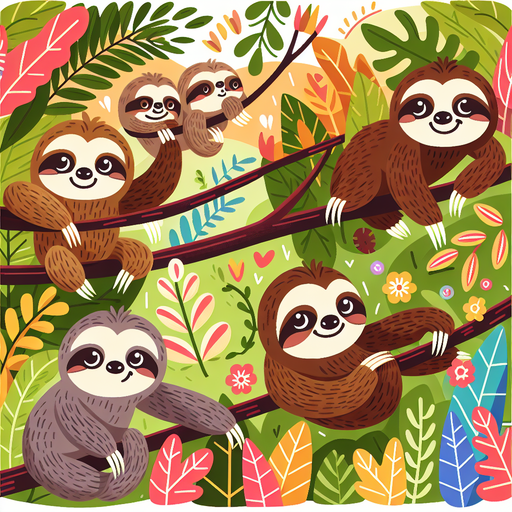 Sweet Sloths Diamond Painting