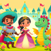 Happy Fairy Tale Characters Paint By Diamonds Art