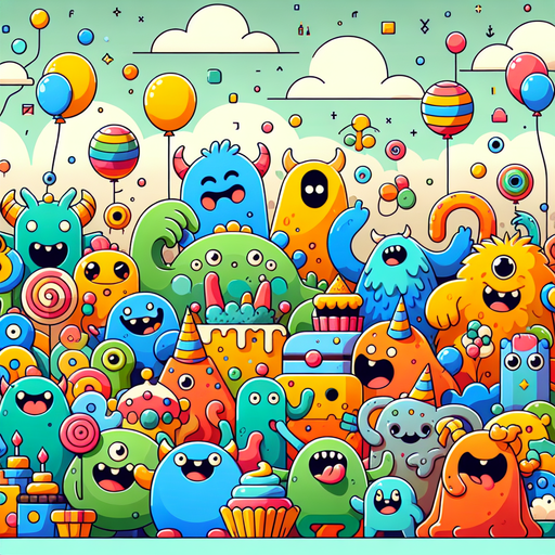 Adventure With Friendly Monsters Paint By Diamonds Art