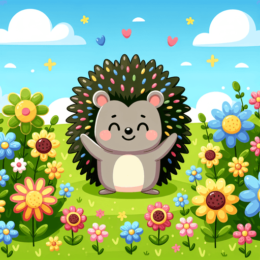 Happy Hedgehog's Meadow Paint By Diamonds