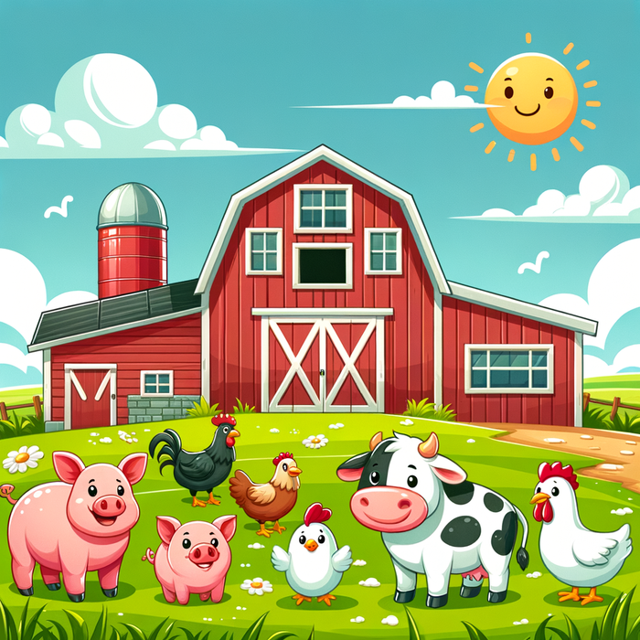 Sunny Day Farmyard Paint By Color