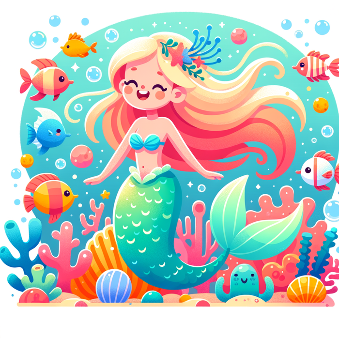 Underwater Mermaid Fantasy Paint By Color