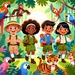 Joyful Jungle Explorers Paint By Diamonds Kits