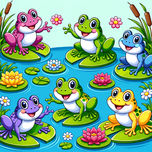 Funky Frogs Paint By Diamond