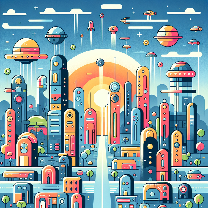 Futuristic City Paint By Diamonds