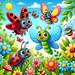 Cheerful Insects Paint By Diamonds Kits