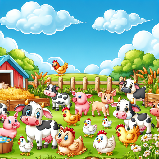 Lively Farmyard Animals Diamonded Painting Kits