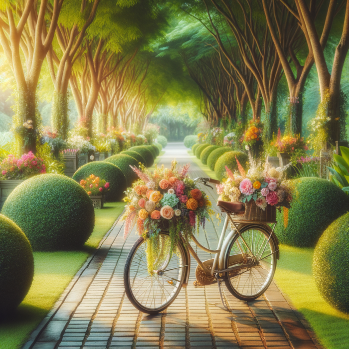 Charming Bicycle Ride Paint By Diamonds