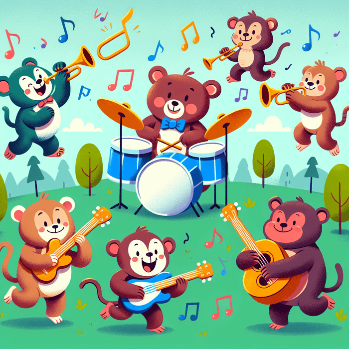 Animal Band Jam Session Paint By Diamonds Art