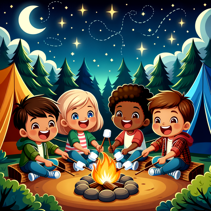 Cozy Camping Tales Paint By Diamonds Kits