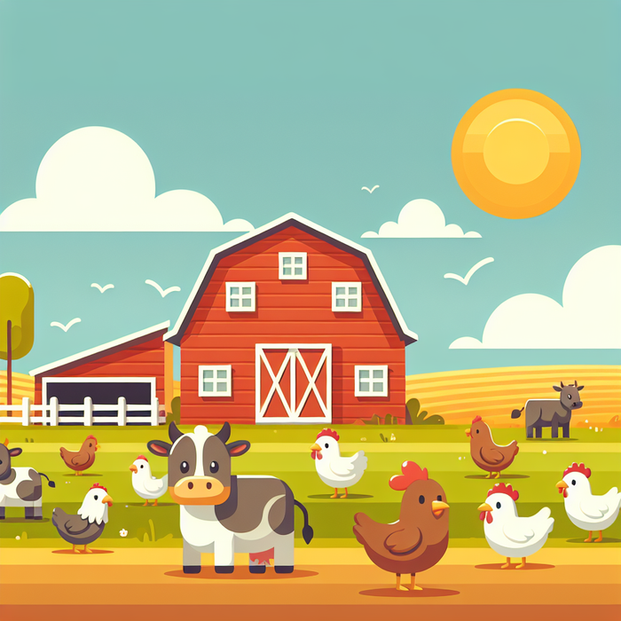 Sunny Day Farm Life Paint By Diamonds Art