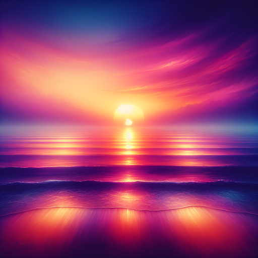 Dreamy Sunset Over Ocean Paint By Diamonds Art