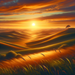 Radiant Sunset Over Hills Paint By Diamonds