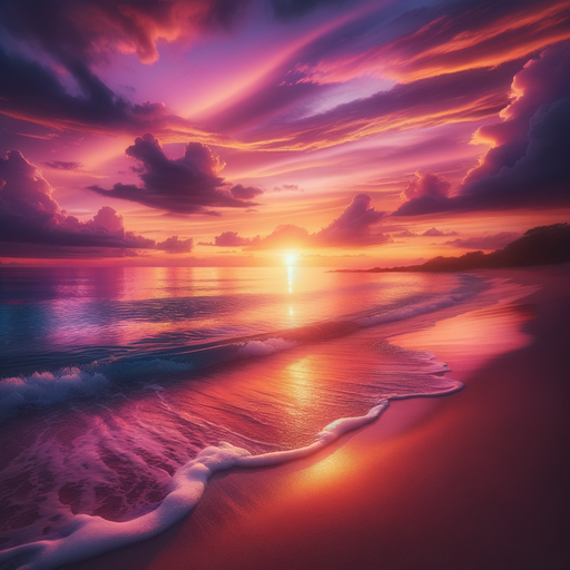 Dreamy Tropical Sunset Paint By Color