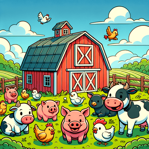 Cheerful Farmyard Friends Paint By Diamonds Kits