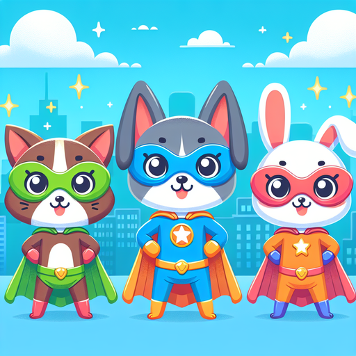 Superhero Animal Squad Paint By Color