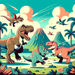 Happy Dino World Paint By Color