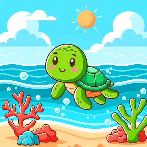 Happy Turtle Painting By Diamonds Kit