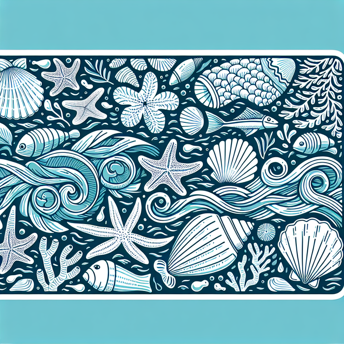 Oceanic Tranquility Bath Mat DIY Paint By Diamonds