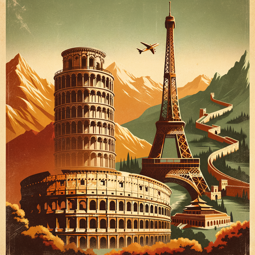 Vintage Travel Poster Paint By Diamonds