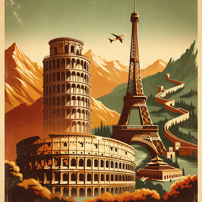 Vintage Travel Poster Paint By Diamonds