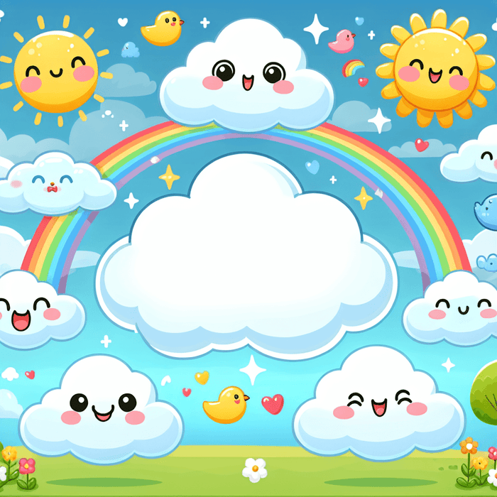 Cute Cloud Friends Paint By Diamonds Kits