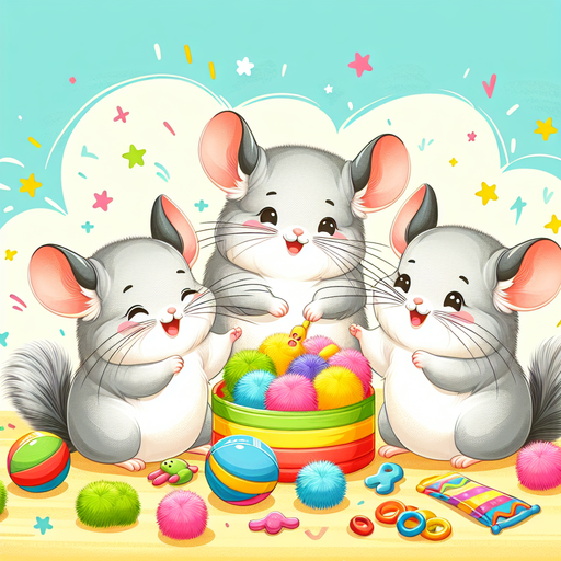 Cheerful Chinchillas Paint By Color