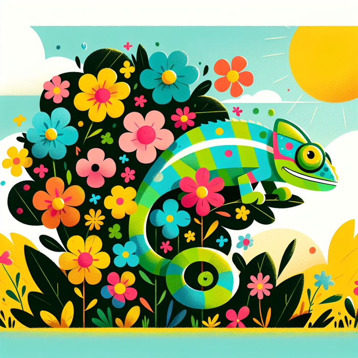 Silly Chameleon Painting By Diamonds Kit