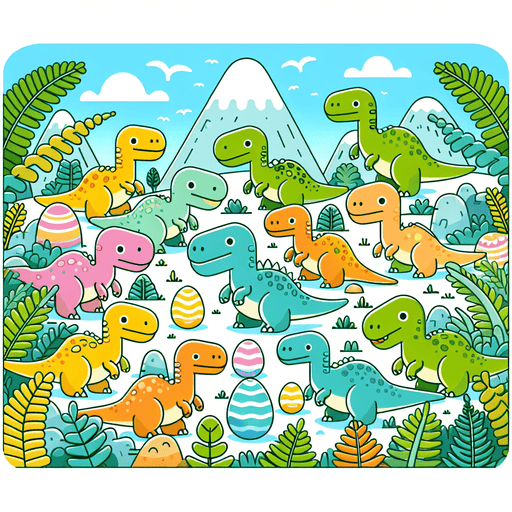 Dinosaur Egg Hunt Paint By Diamond