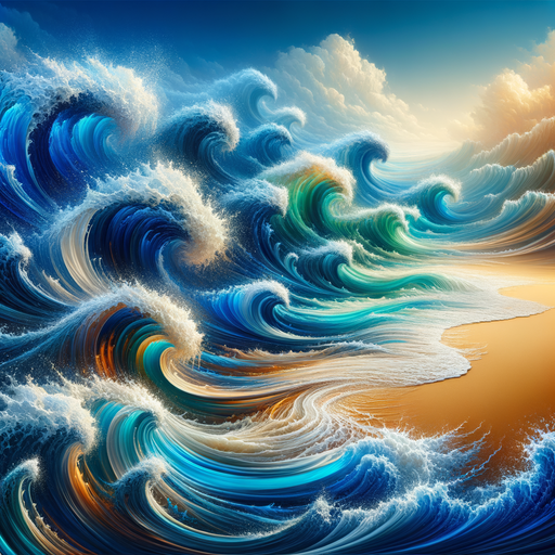 Dancing Ocean Waves Diamonded Painting Kits