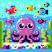 Underwater Octopus Party Diamonded Painting Kits