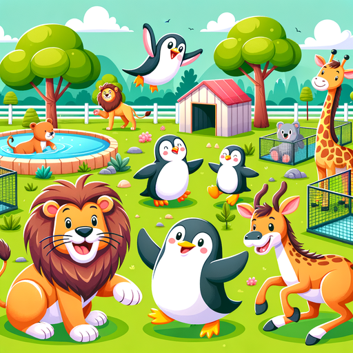 Giggles At The Zoo Paint By Diamonds Kits