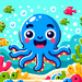 Playful Octopus Paint By Diamonds