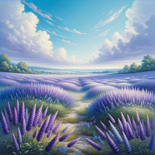 Peaceful Lavender Fields Diamond Painting