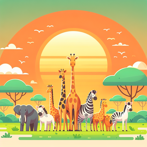 Sunset Safari Gathering Diamonded Painting Kits