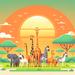 Sunset Safari Gathering Diamonded Painting Kits