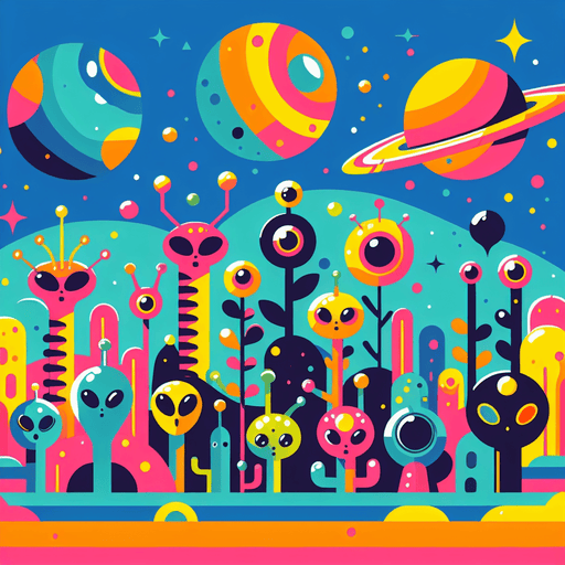 Alien Planet Adventure Painting By Diamonds Kit