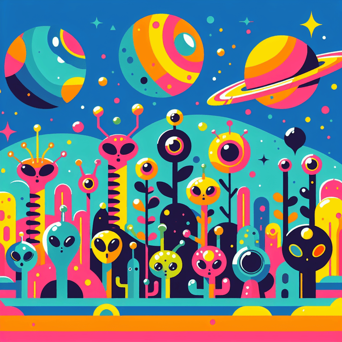 Alien Planet Adventure Painting By Diamonds Kit