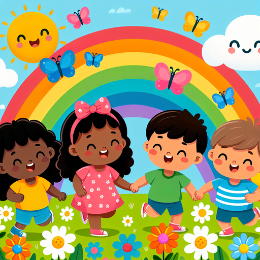 Sunny Rainbow Day Paint By Color