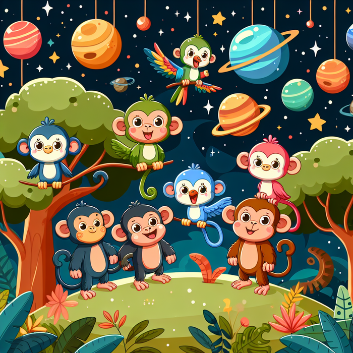 Cosmic Jungle Trek Paint By Diamonds Art