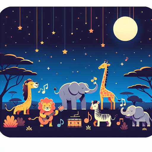 Safari Night Serenade Paint By Diamonds Art