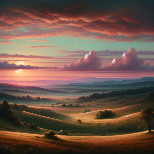 Pastoral Harmony Evening Painting Diamond Kit